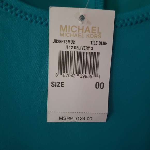 🆕️NWT Michael Kors Bodycon blue black Dress - Picture 2 of 4